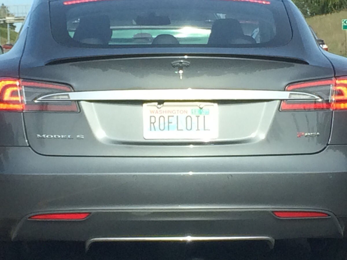 Tesla model s plate