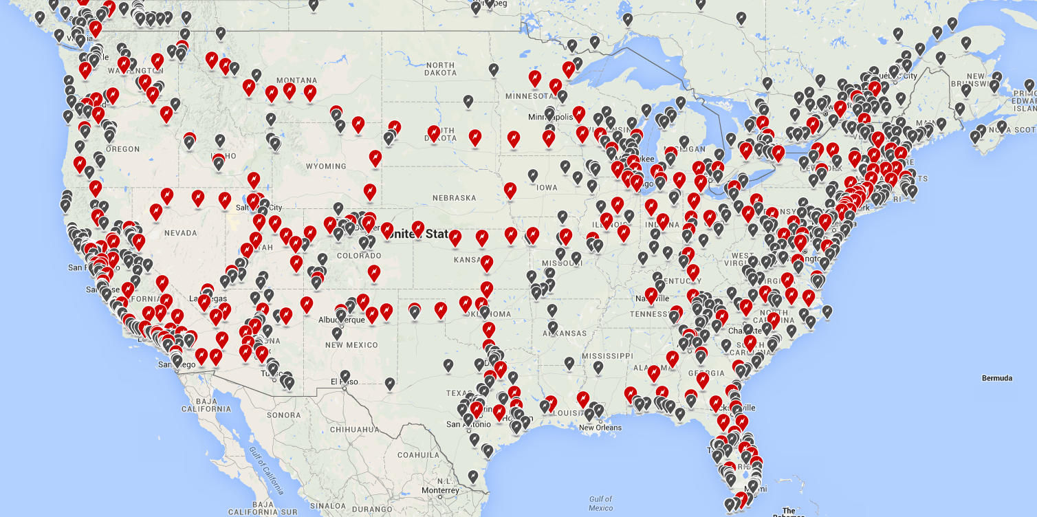 Tesla added over 850 charging stations across the US in 12 months