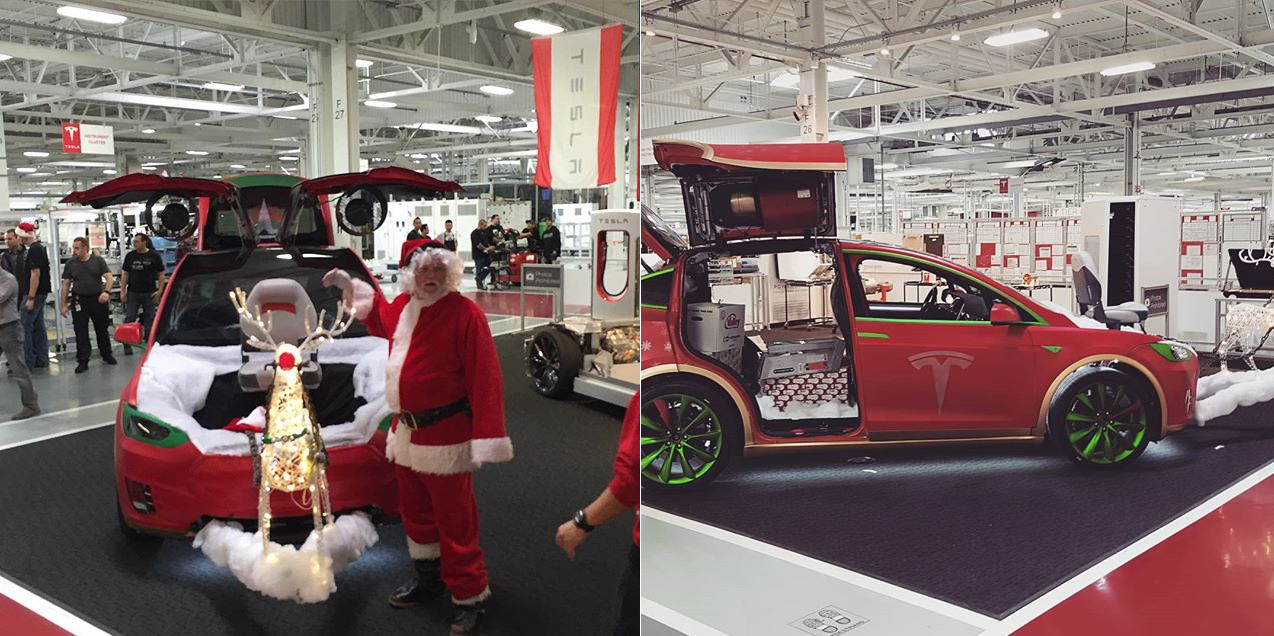 Tesla adds jet engines to Santa Claus' Model X for Christmas [Pictures