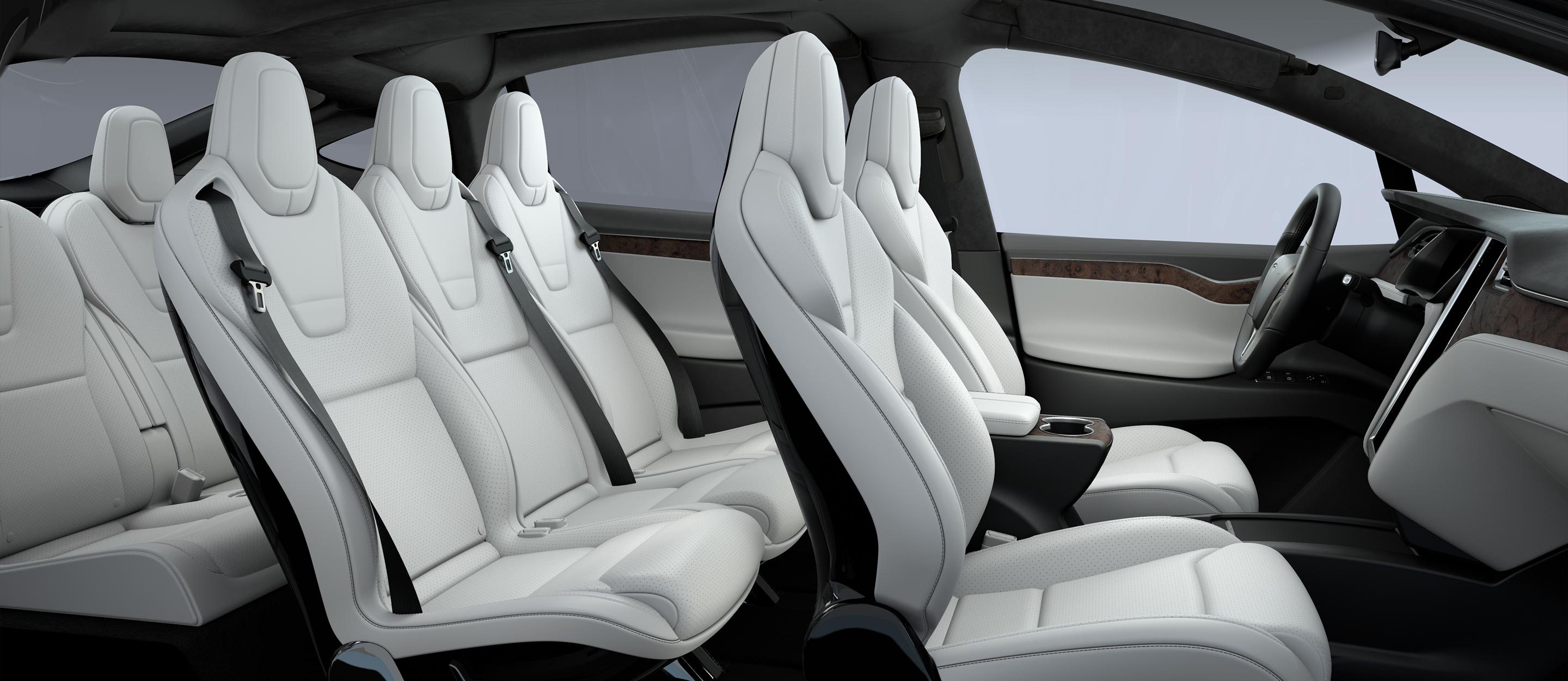 Ultra white interior Tesla Model X