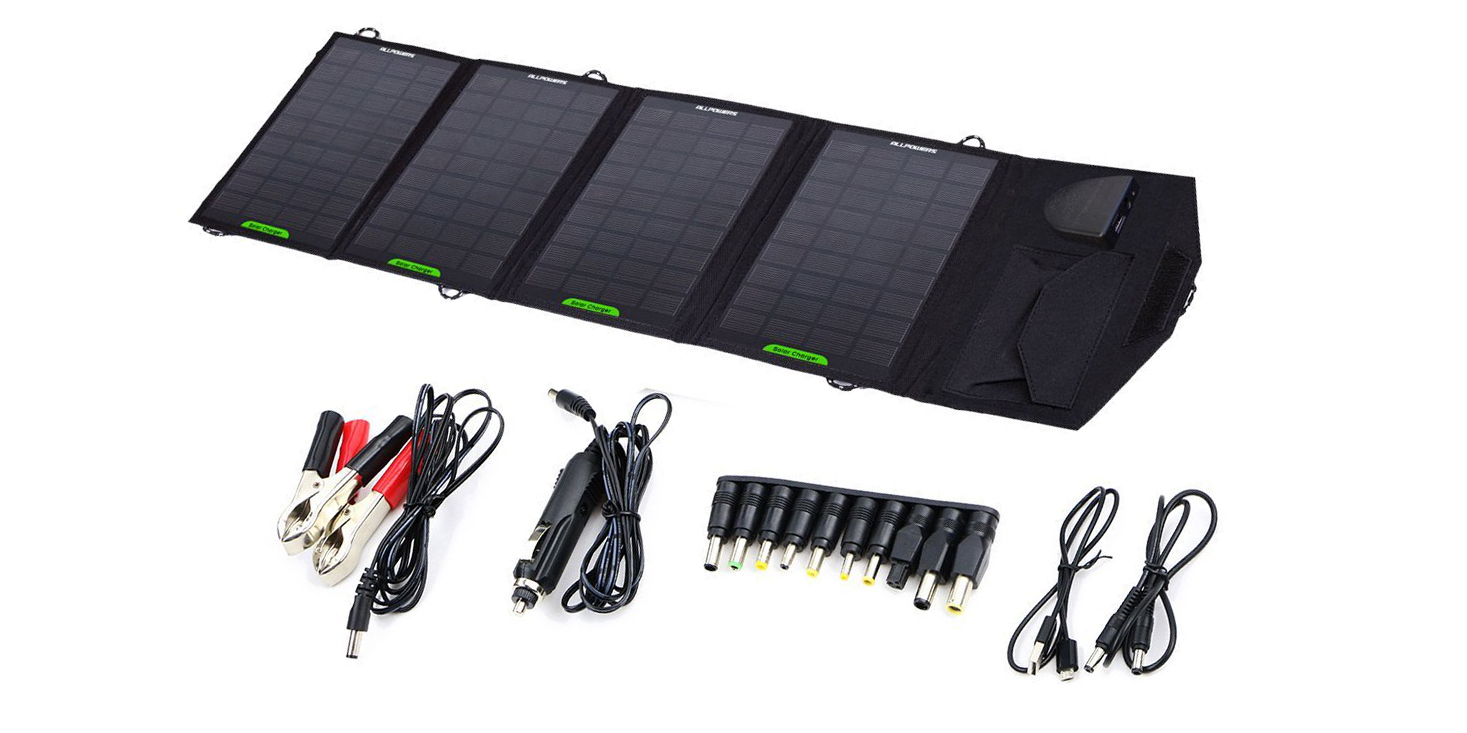 Green Deals ALLPOWERS 18V 14W Dual USB Port Solar Charger 45