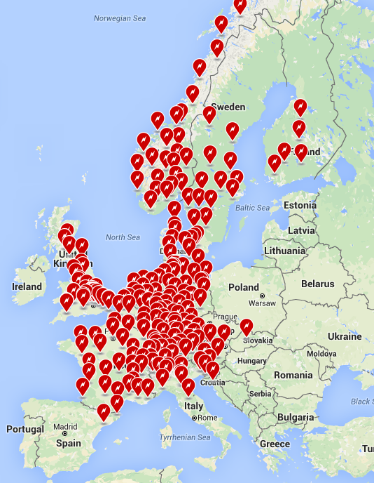 Tesla Supercharger Italy Map Tesla Could Launch The Destination Charging Program In Europe As Soon As  Next Month - Electrek