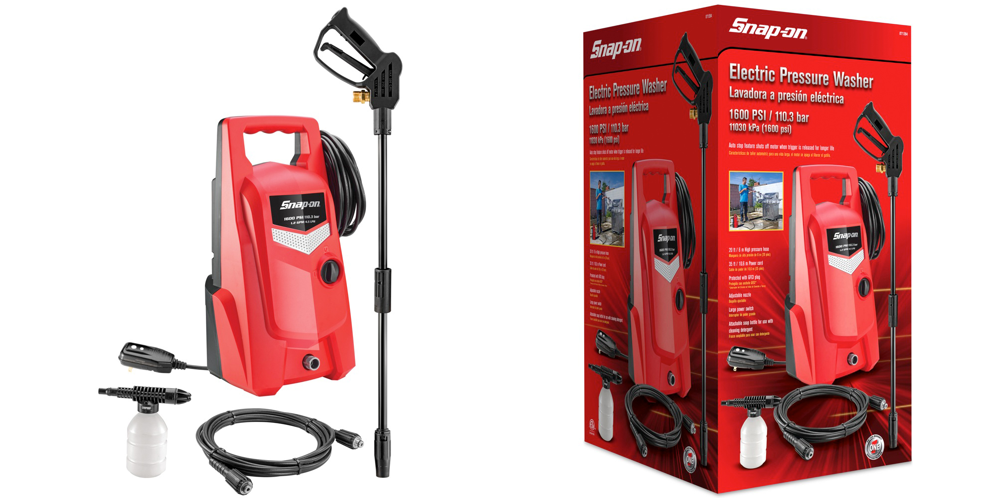 Green Deals SnapOn 1600PSI Electric Power Washer 90 shipped (Reg