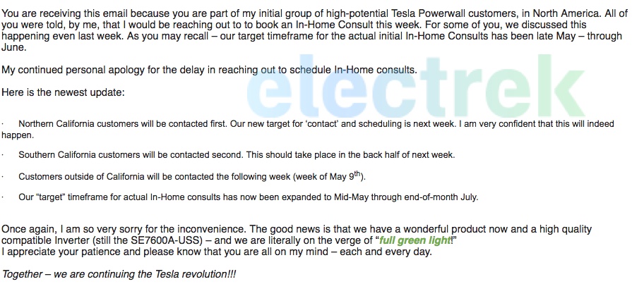 Tesla Energy delivered over 2,500 Powerwalls and nearly 100 Powerpacks