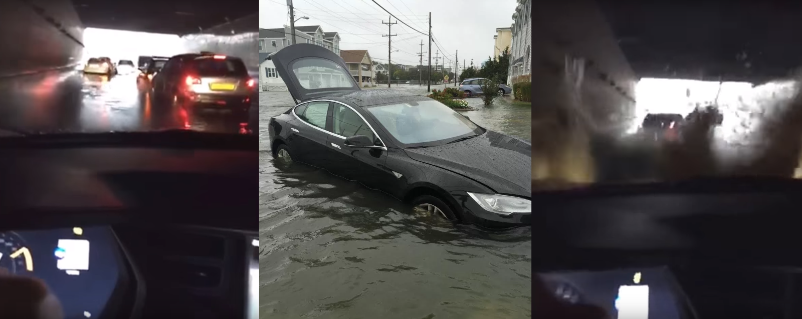 Watch A Tesla Model S Drive Or Swim Through A Flooded