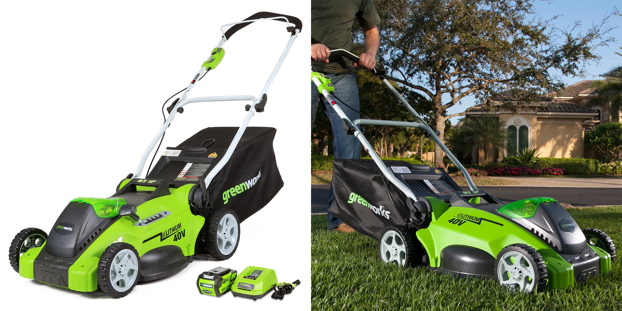 Greenworks G-MAX 40V Cordless Lawn Mower, 16in. Deck, Model# 25322