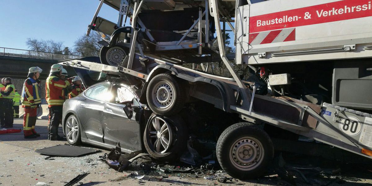 Tesla Model S driver walks away from crash with a truck at ‘tremendous