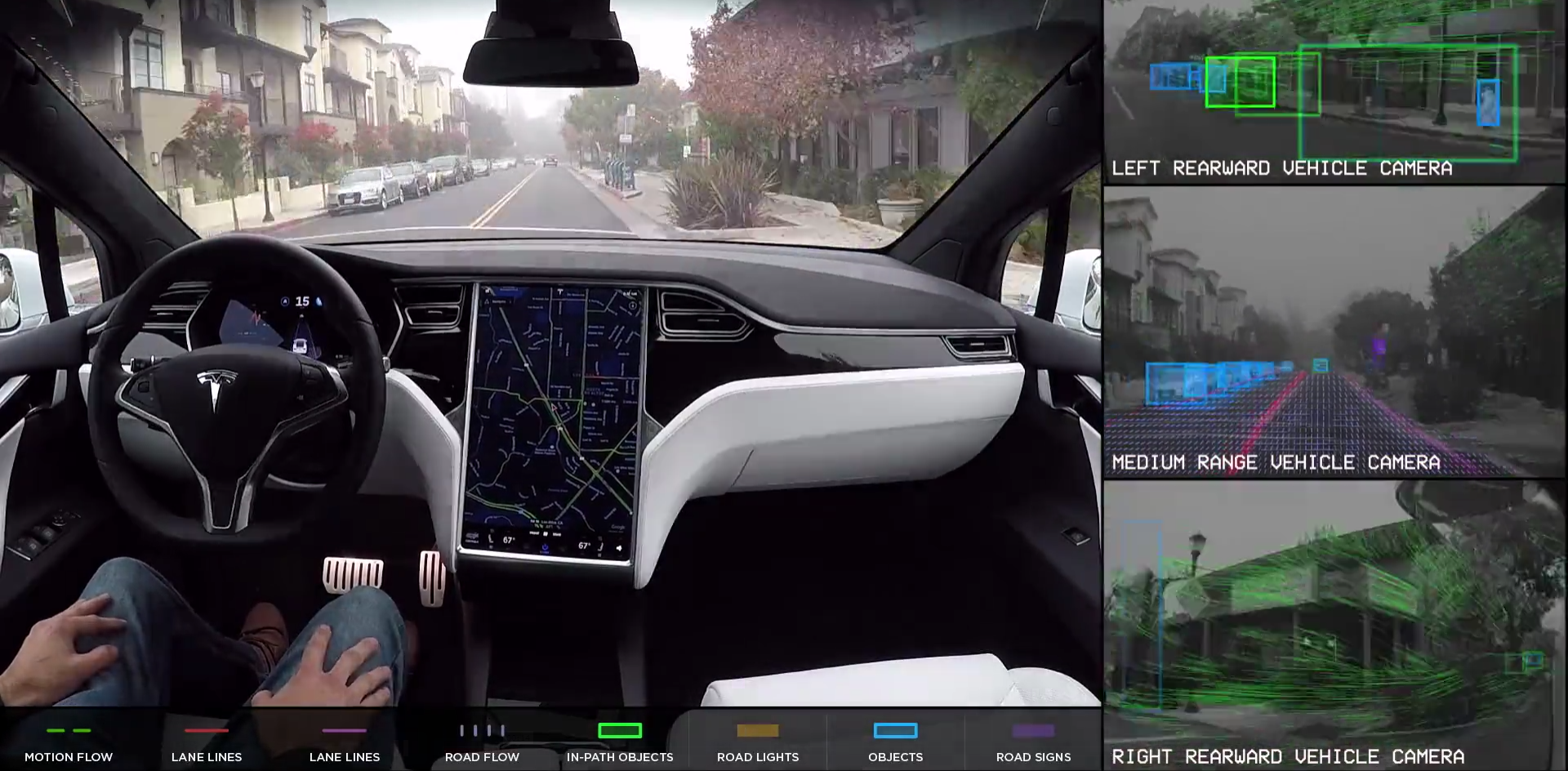 Tesla releases new self-driving demonstration video with real-time 'Tesla  Vision' feed