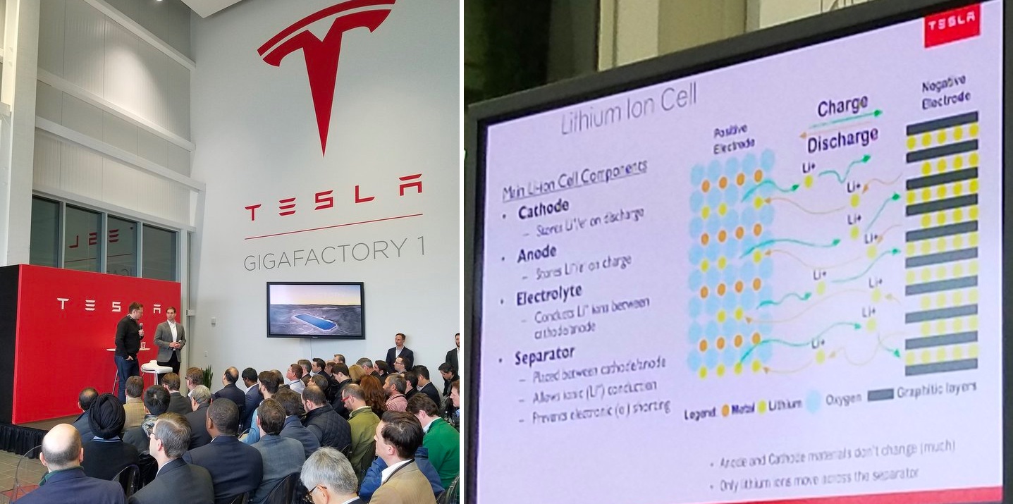Tesla's battery cell presentation at the Gigafactory 'the output of