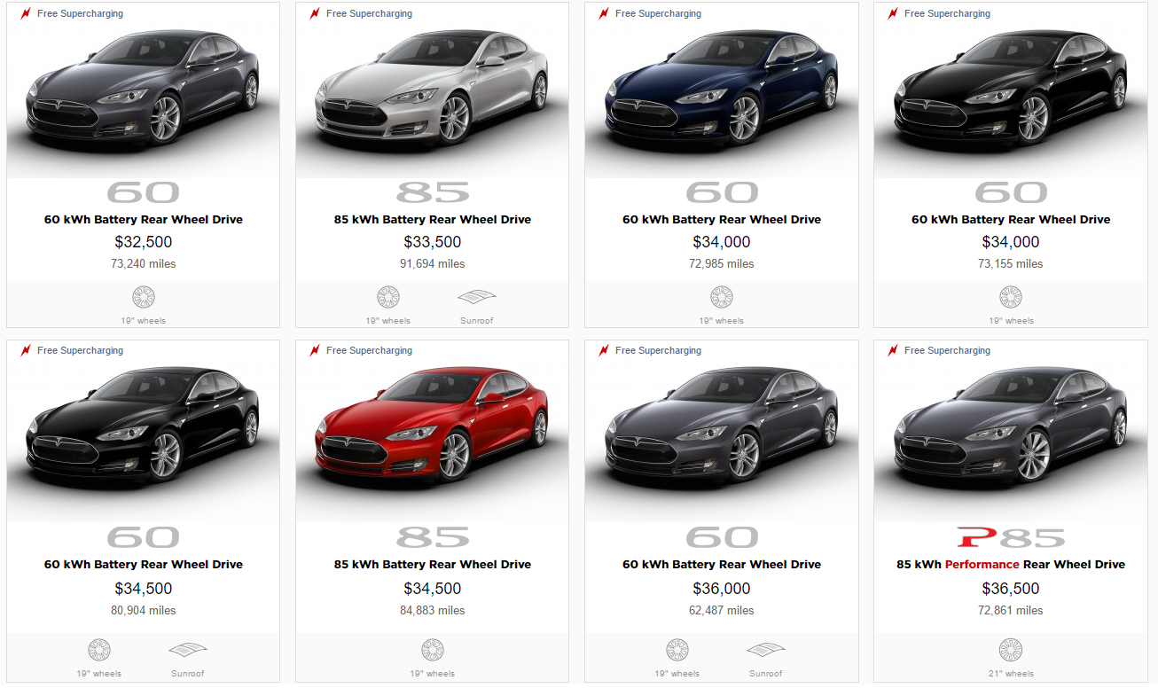 Tesla adds lots of Certified PreOwned Model S vehicles for less than