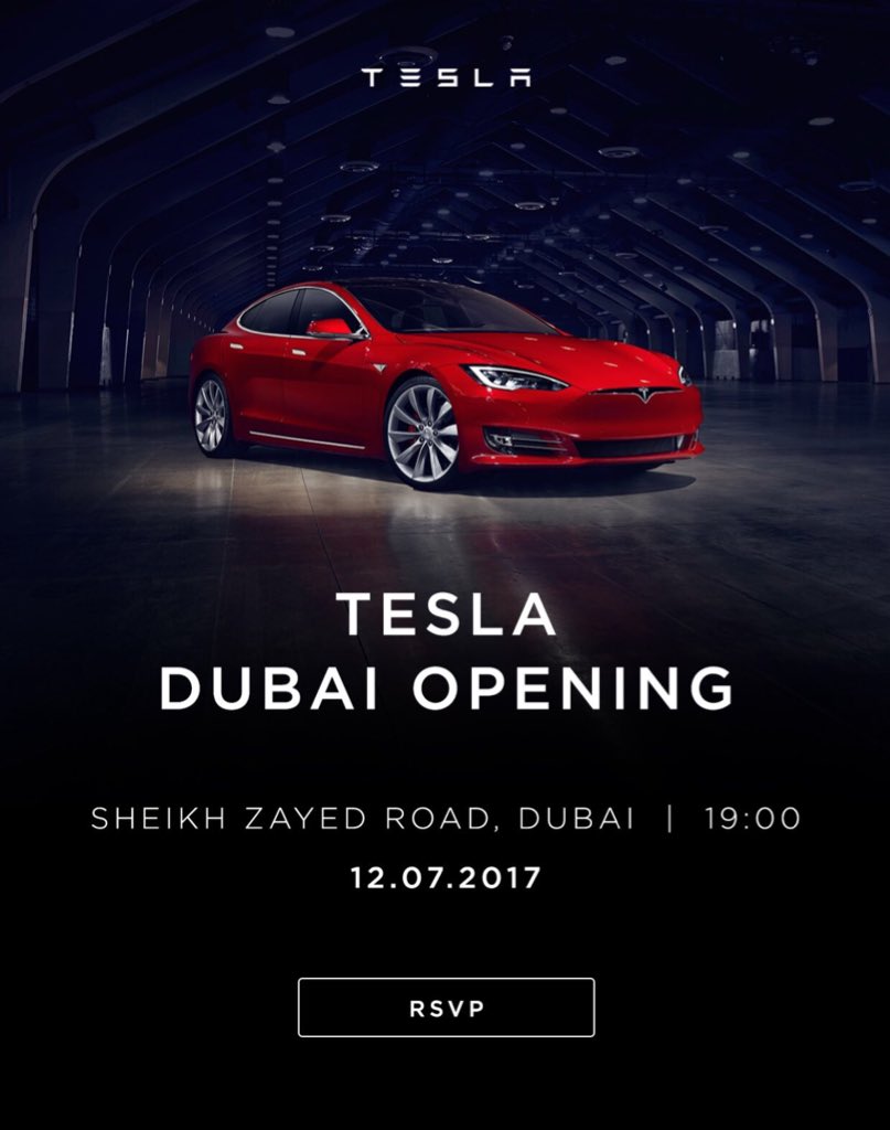 Tesla vehicles arrive by the hundred in Dubai as the first store