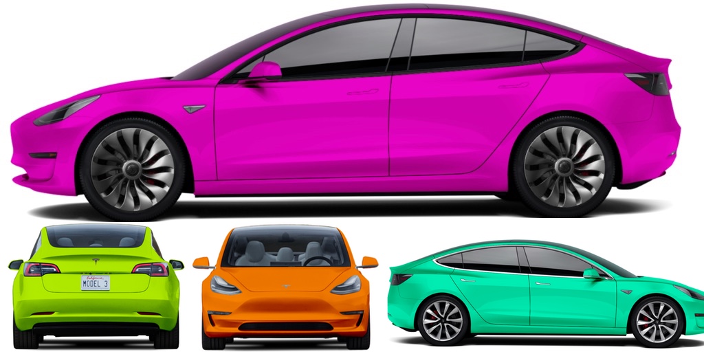 Tesla 3 color deals options