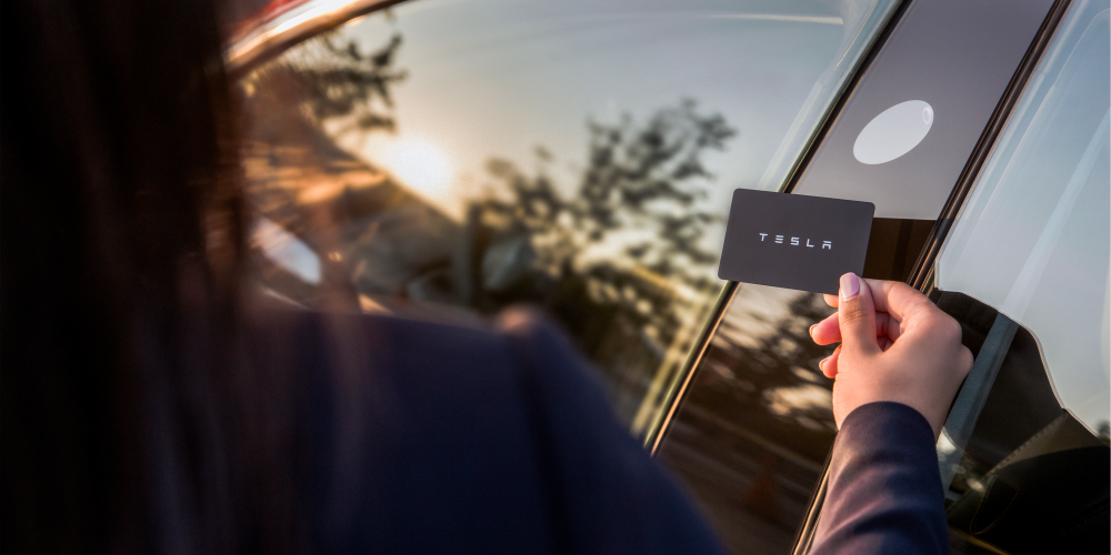 Tesla releases new Model 3 pictures to show its key card and iPhonebased unlocking system