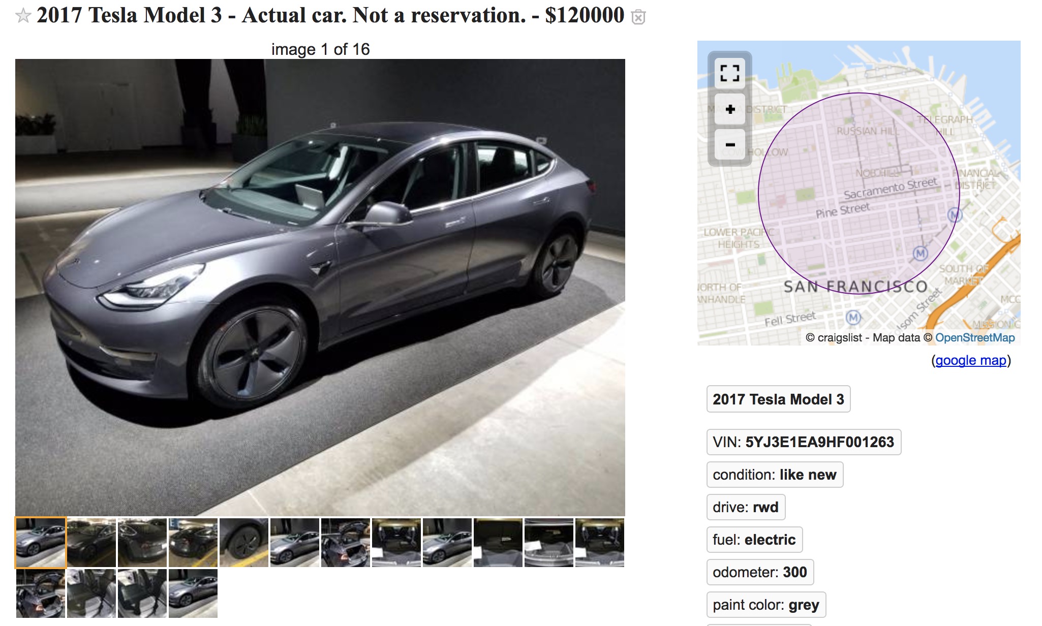 Tesla model deals x craigslist