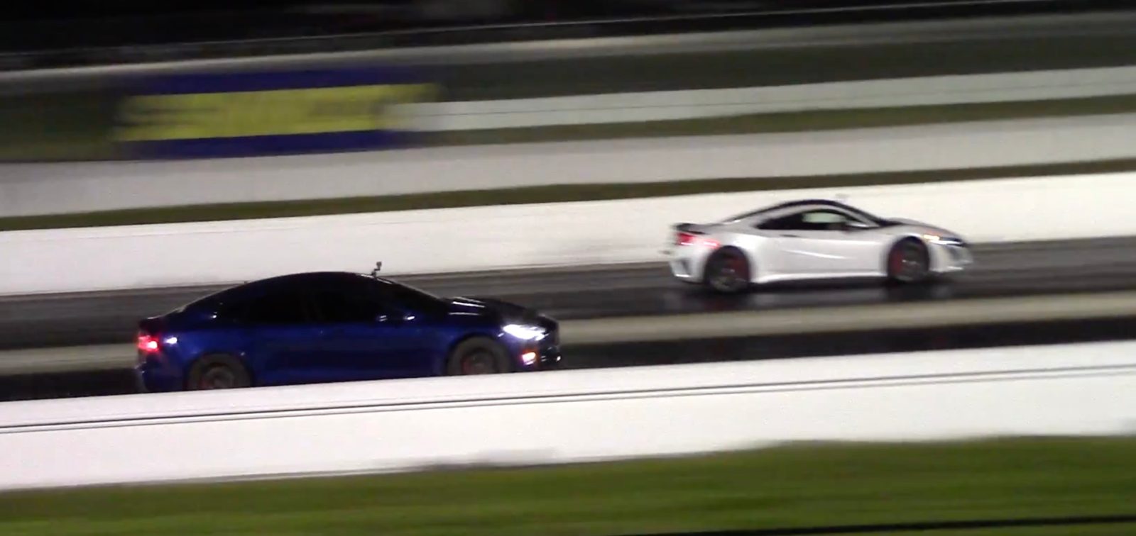 Tesla Model S P100d Ludicrous Vs New Acura Nsx All Electric