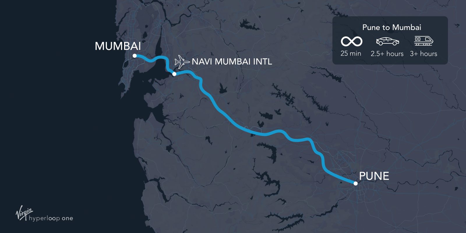 Distance From Pune To Dubai Virgin Hyperloop One Secures Deal To Build First Hyperloop System In India  - Electrek