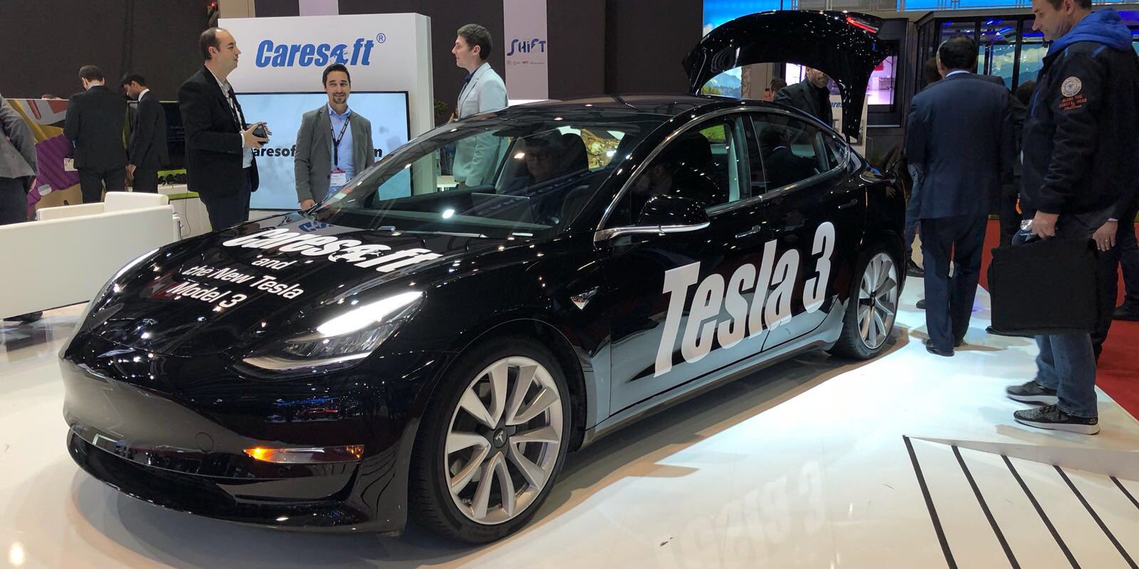 Tesla Model 3 unofficially debuts in Europe at the Geneva Auto