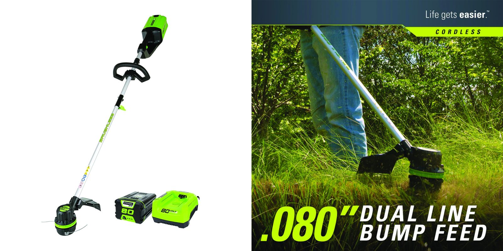Green Deals GreenWorks PRO 16inch 80V Cordless String Trimmer 167