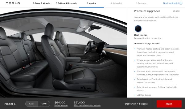 First Look At Tesla Model 3 Canadian Configurator With Price