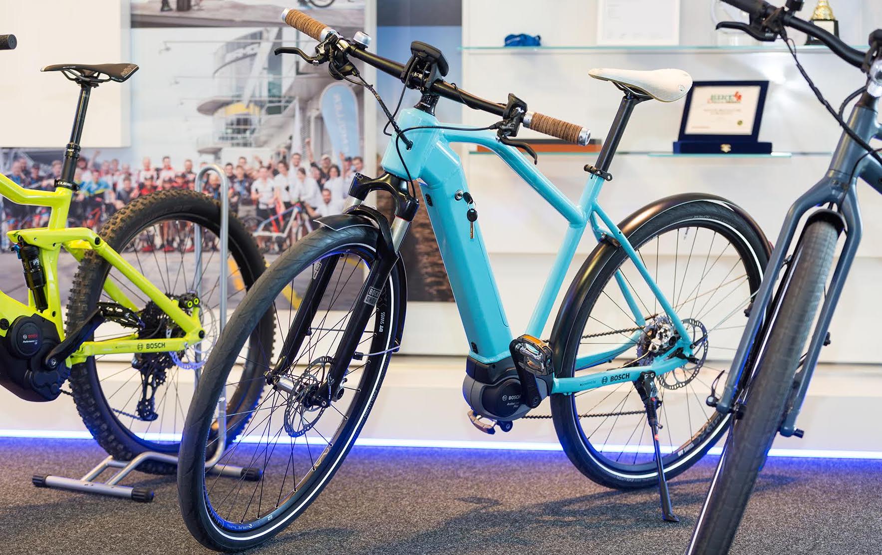 electric bike with battery in frame