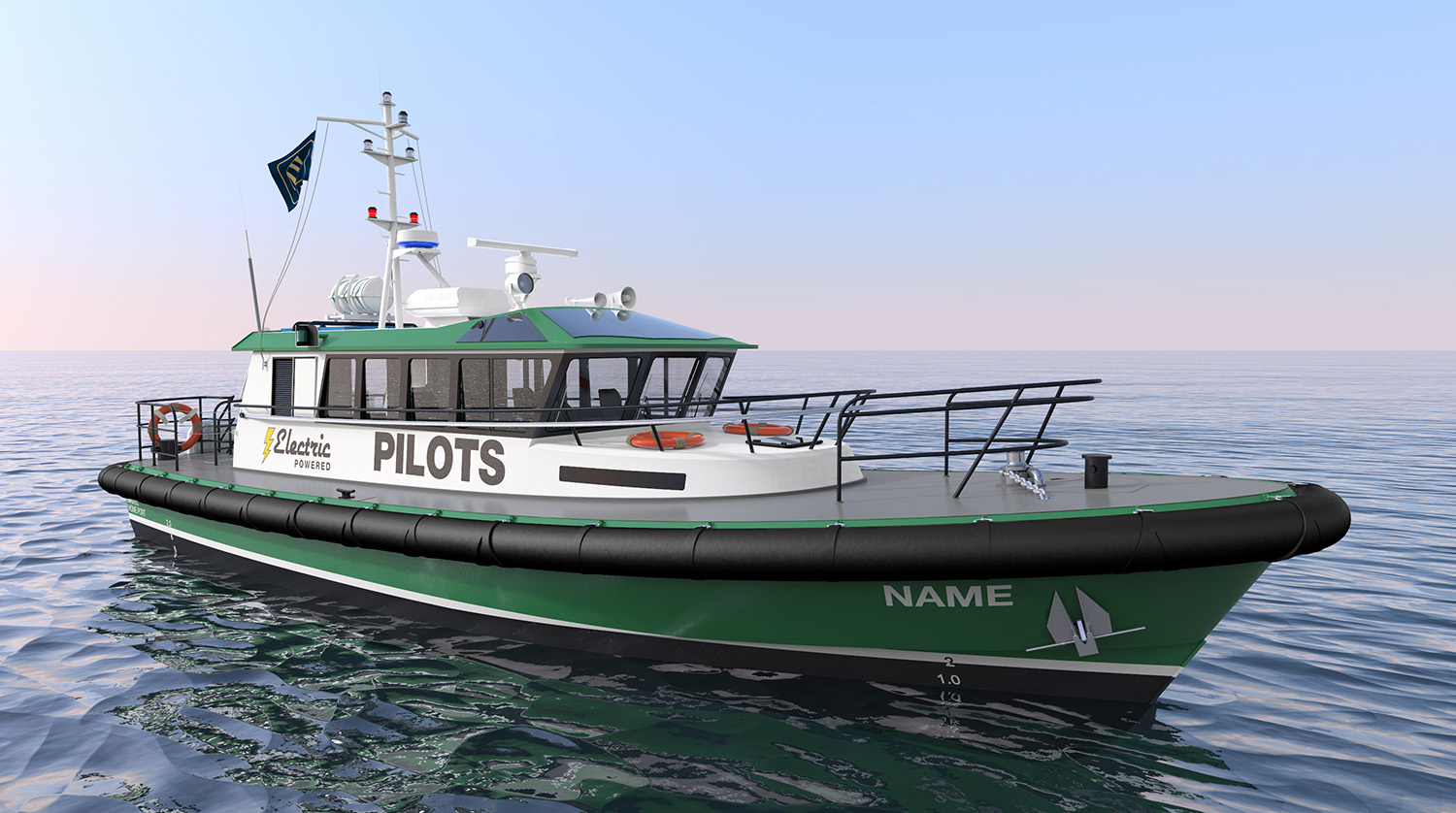 A new all-electric pilot boat unveiled by Robert Allan to ...