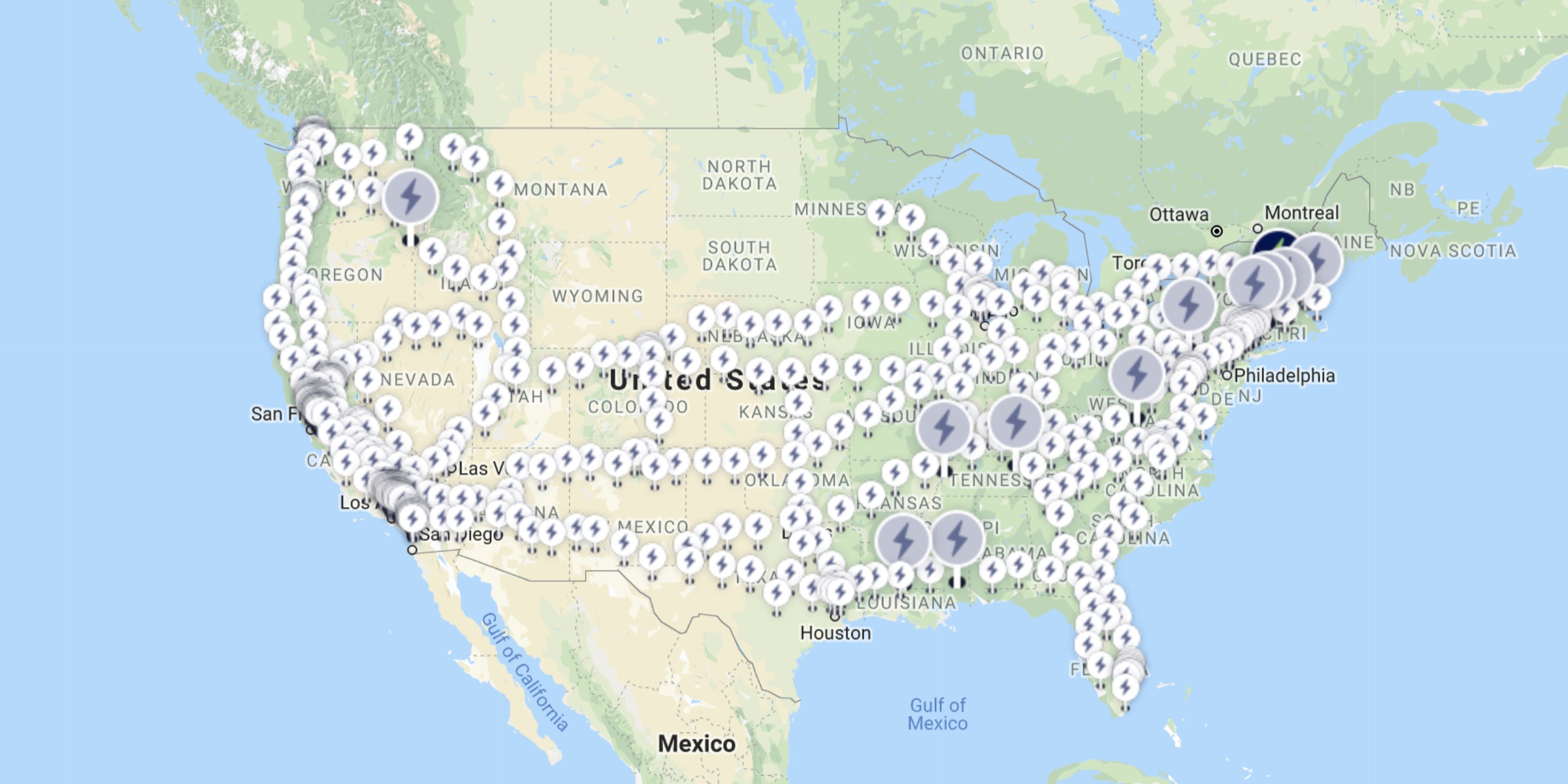 Electrify America unveils map of planned charging stations for its massive network