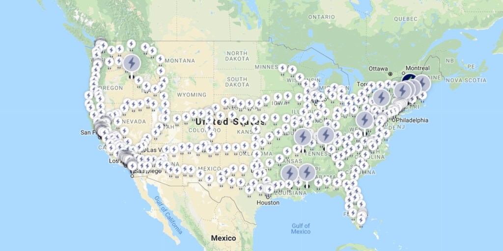 Electrify America unveils map of planned charging stations for its