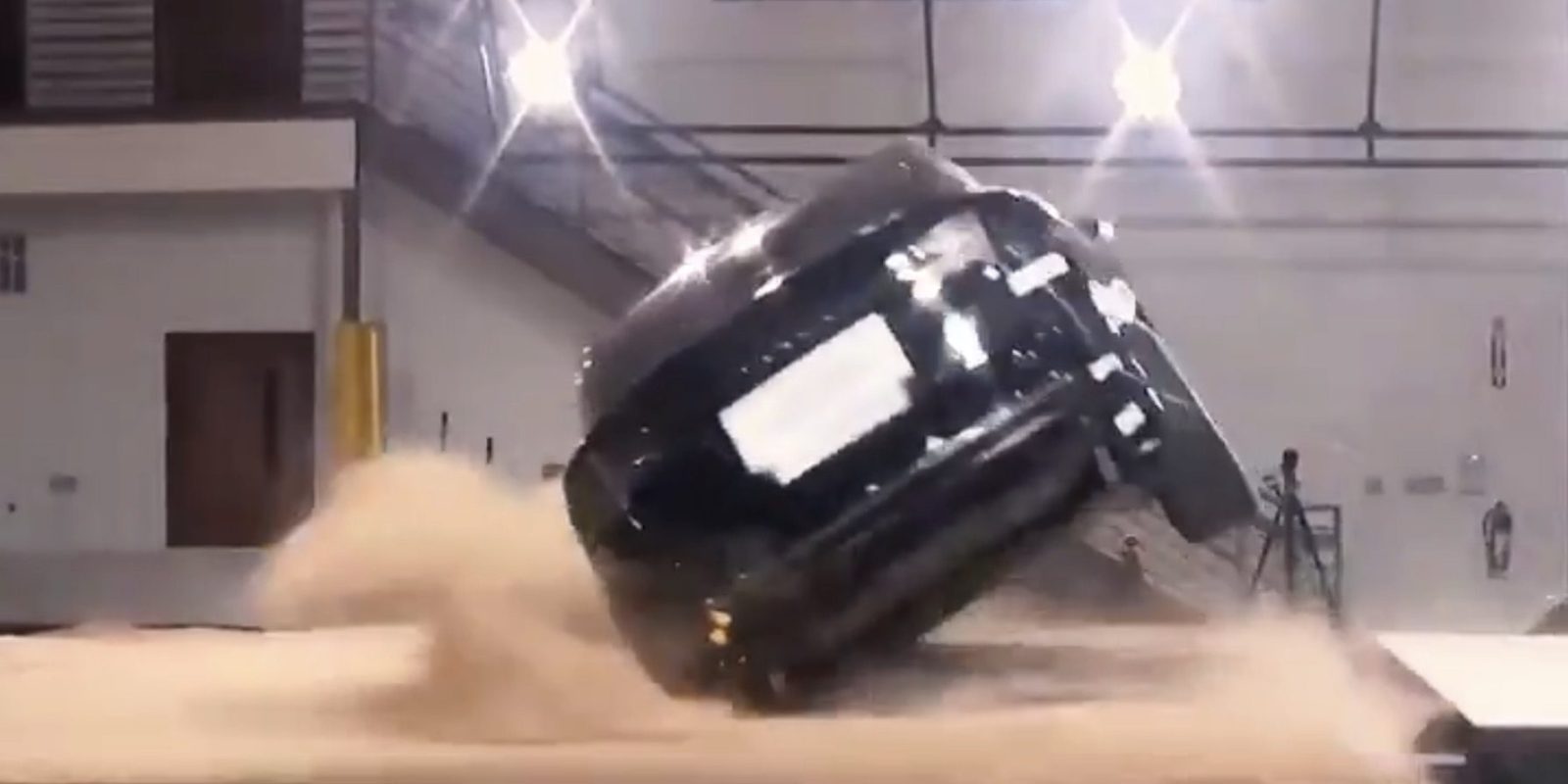 Watch Tesla Unsuccessfully Try To Rollover The Model X All