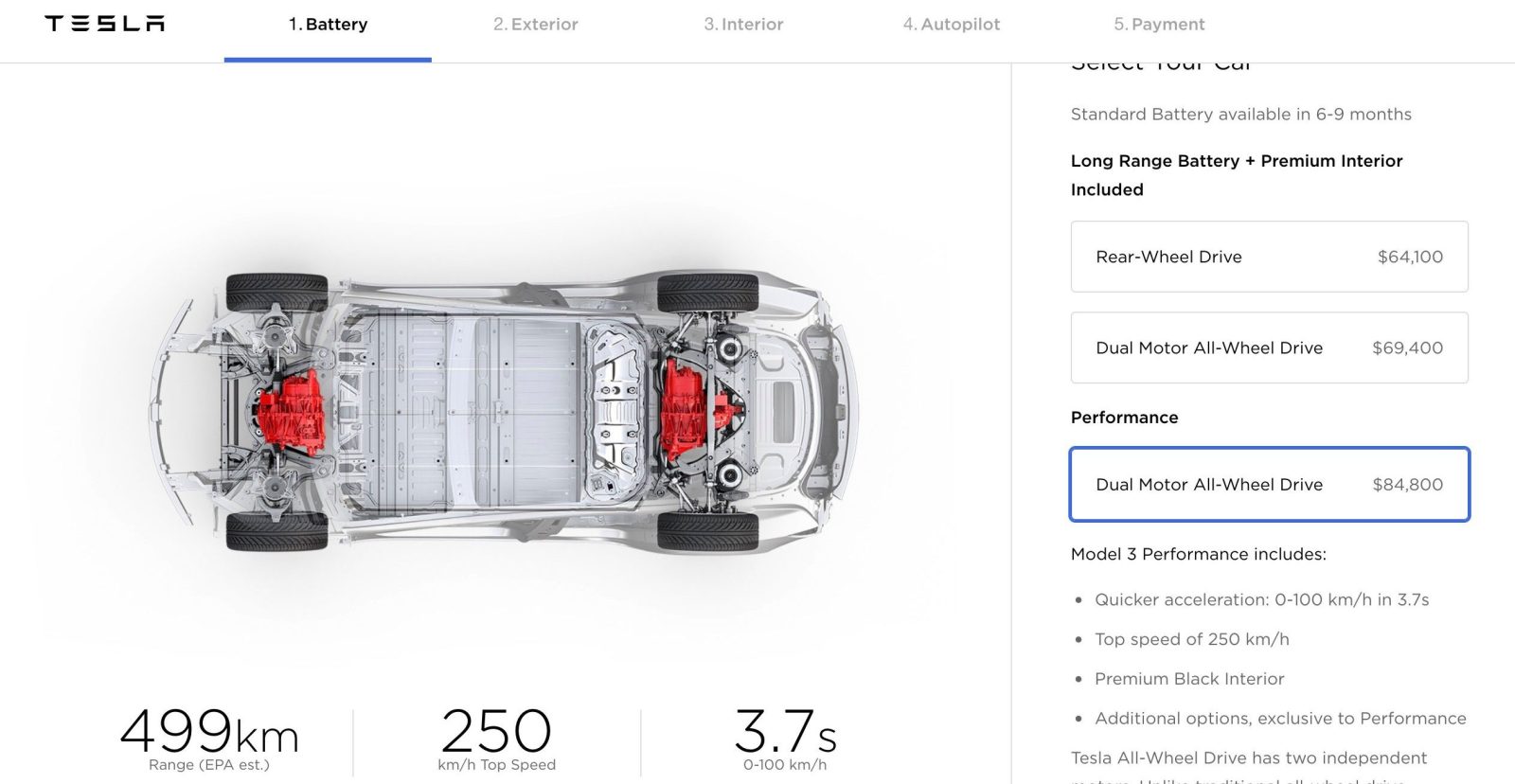 Tesla Updates Model 3 Options And Pricing Dual Motor