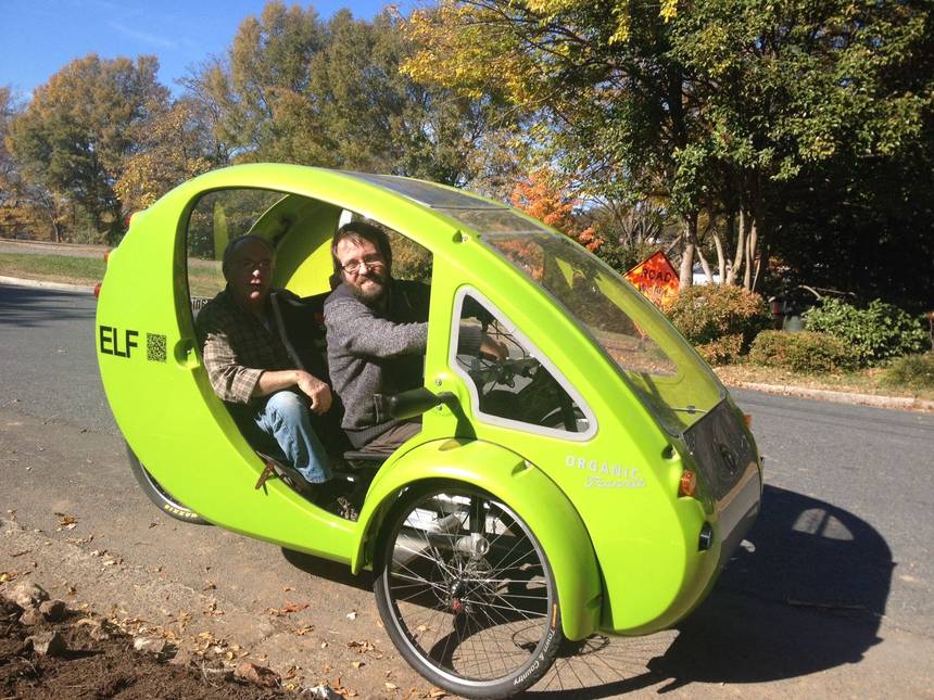 Solar powered electric bikecars ELF and PEBL might just be weird