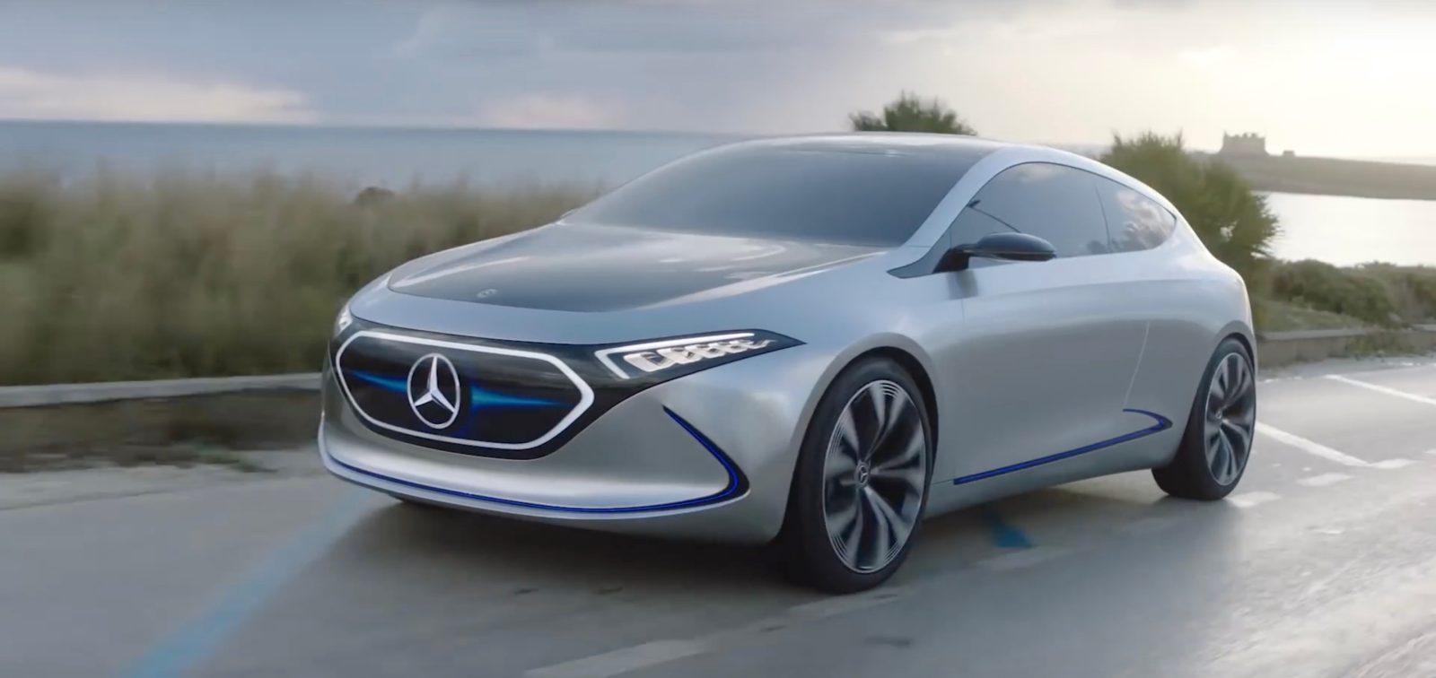 MercedesBenz showcases latest allelectric compact car working