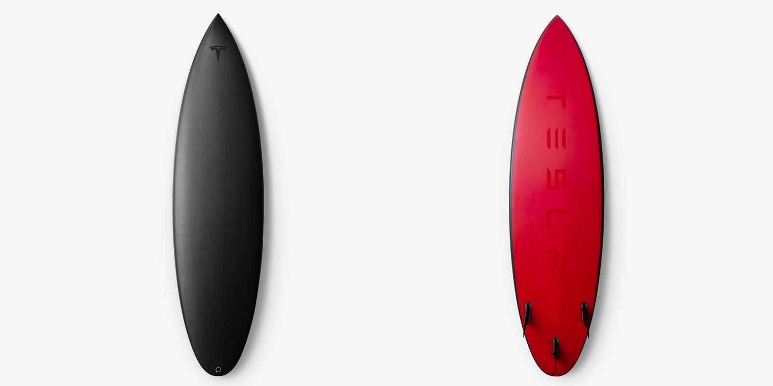 tesla carbon fiber surfboard