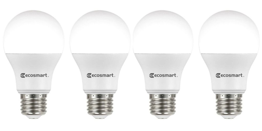 Green Deals: EcoSmart 4-pack 60W A19 Dimmable LED Light Bulbs $6, more