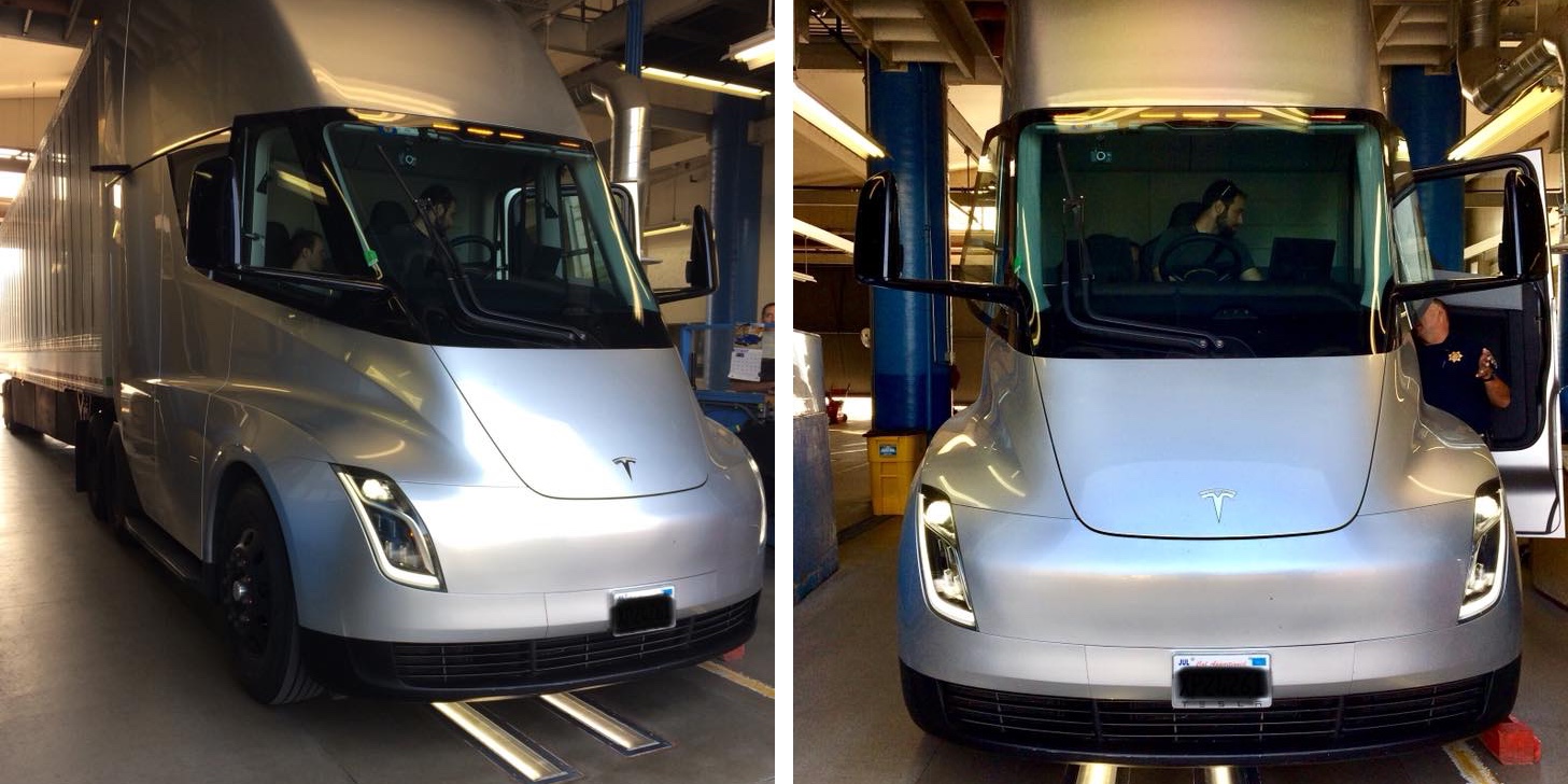 Tesla Semi prototype spotted at truck inspection - it was 'cleared
