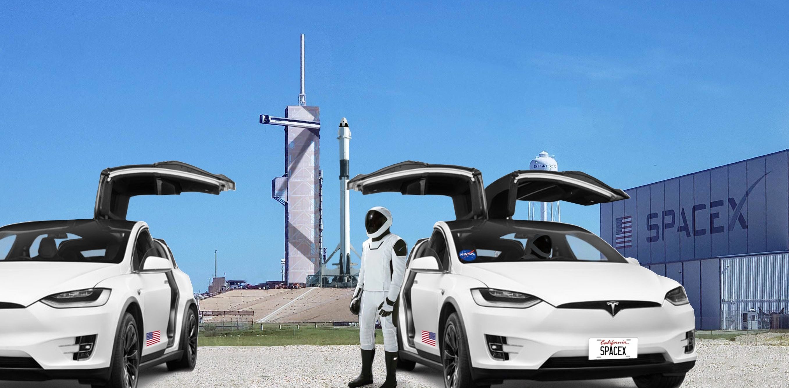 Tesla Model X will carry first astronauts flying in SpaceX's Dragon spacecraft to launch pad ...