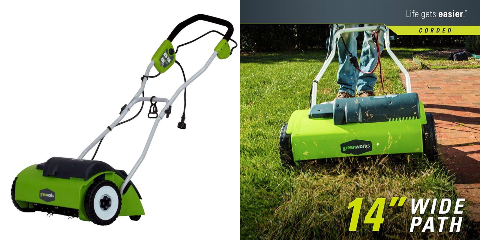 Green Deals: Greenworks 14-inch 10A Electric Dethatcher $85, more ...