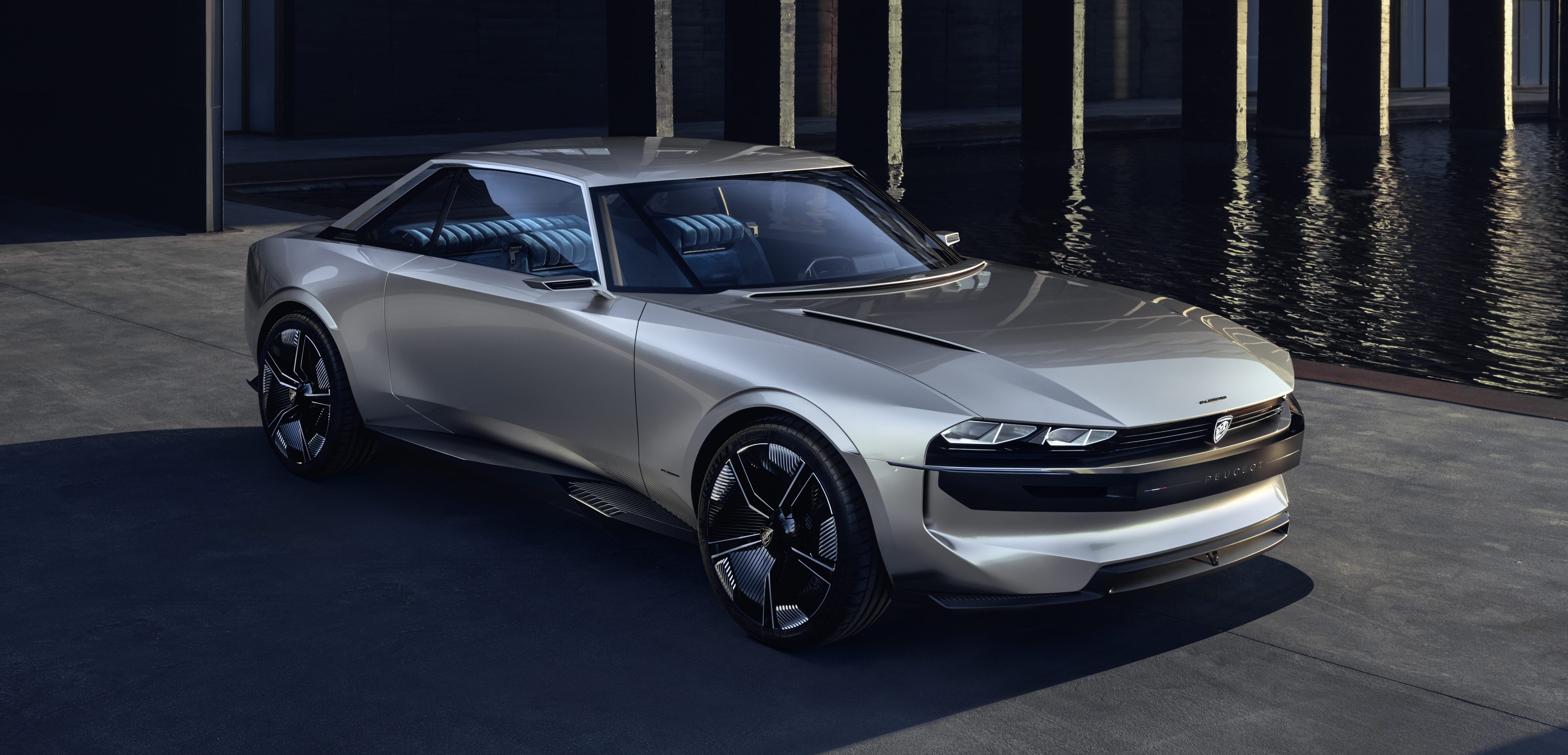 Peugeot unveils allelectric coupe concept with some muscle car DNA and