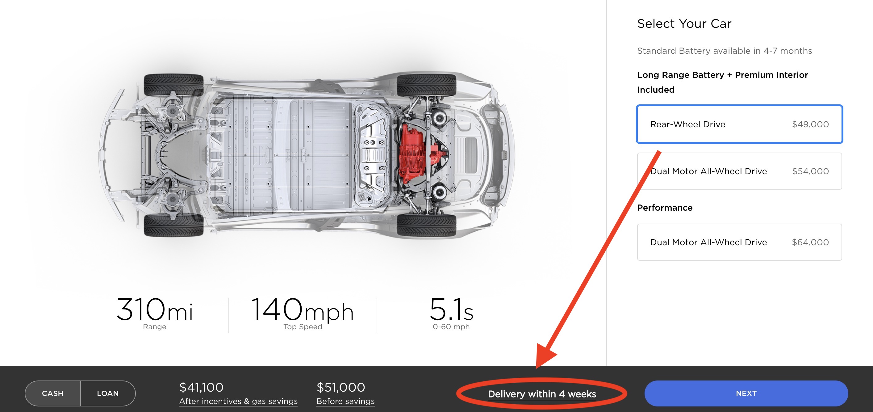 Tesla accelerates Model 3 delivery timeline for rearwheeldrive
