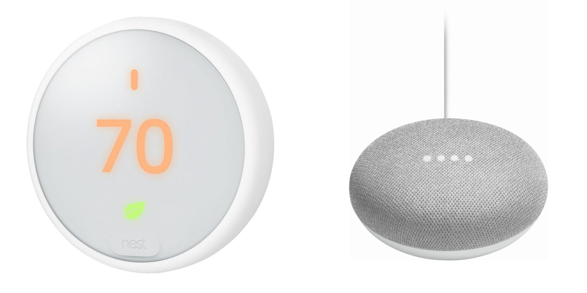 Nest thermostat e with google sales home mini