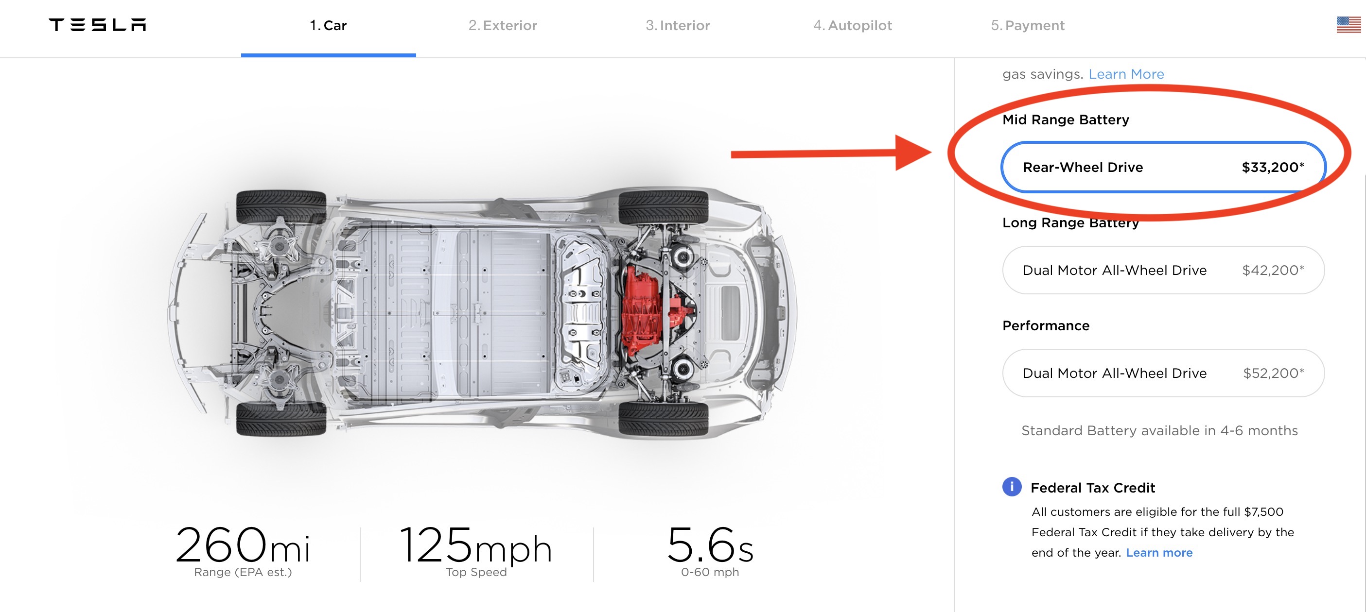 2018 tesla model 3 battery charge time