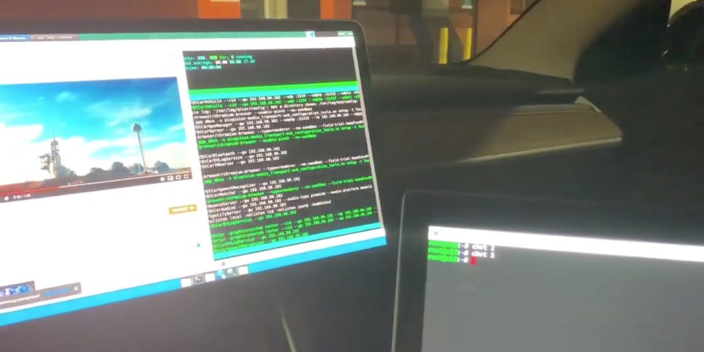 Tesla owner hacks Model 3 and plays Youtube videos - Electrek