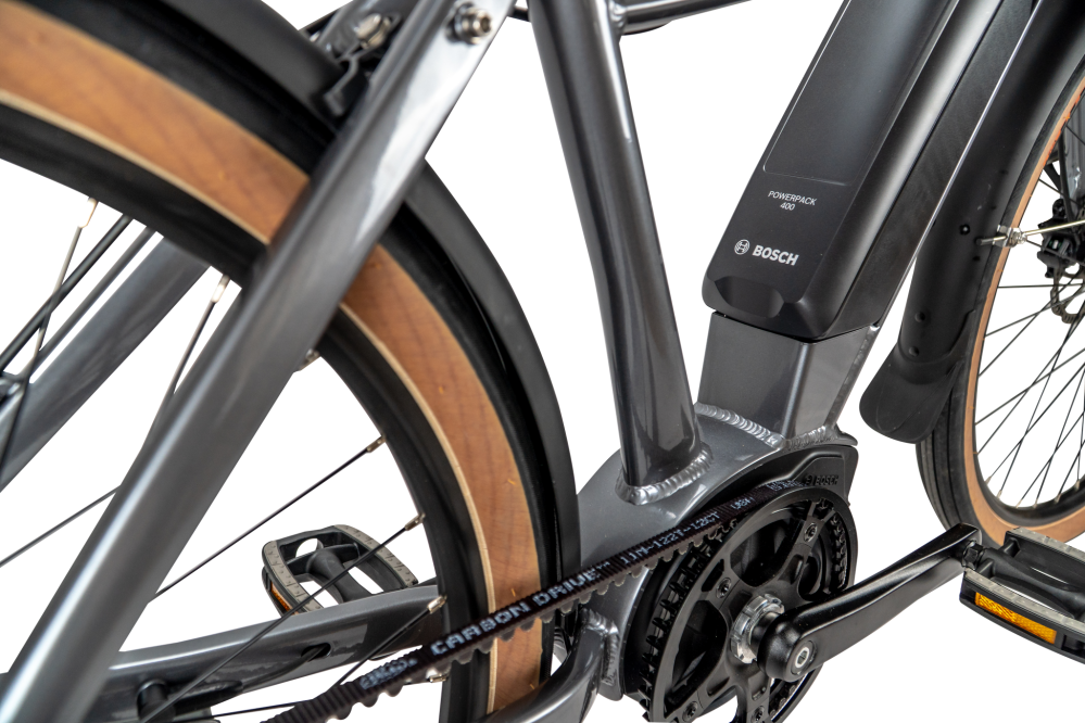 New Priority Embark electric bicycle features Bosch powered belt driven