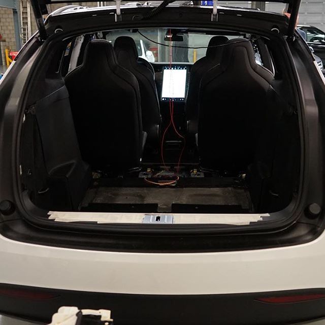 Watch a Tesla Model X electric SUV becoming a police vehicle