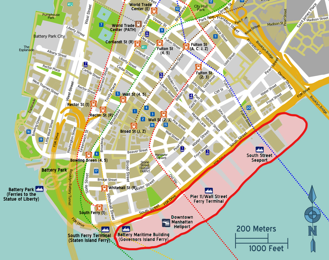 lower Manhattan map