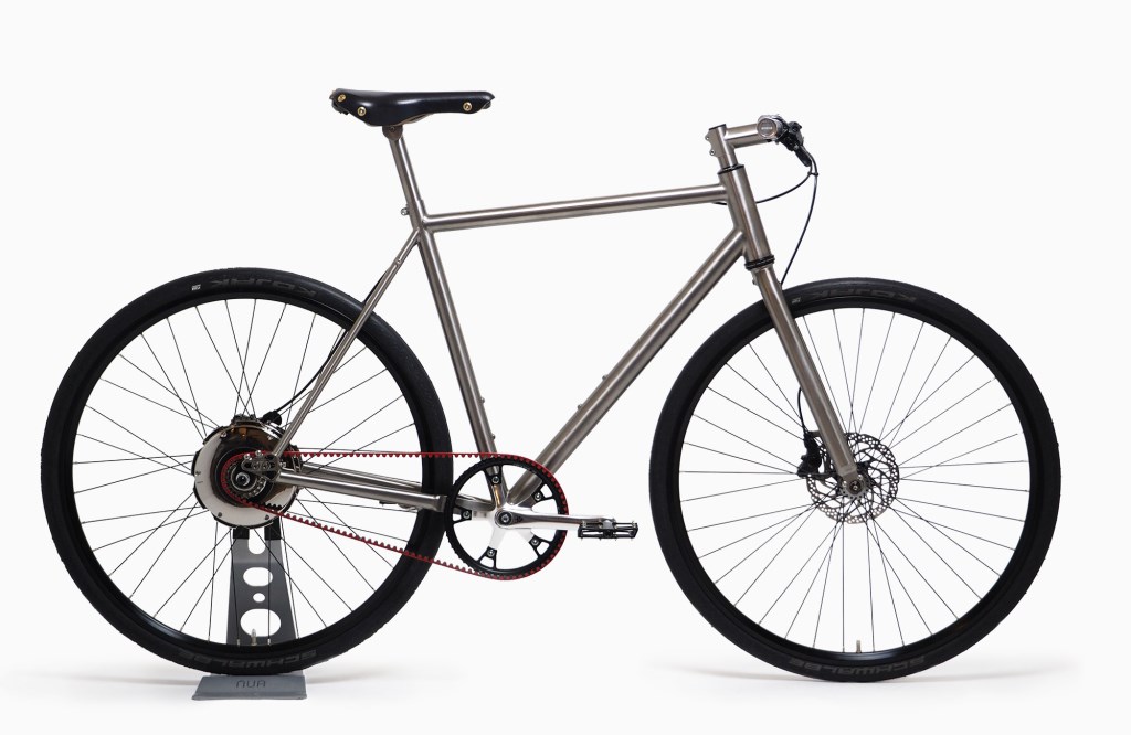 Believe it or not, this beltdrive titanium bicycle is actually a slick