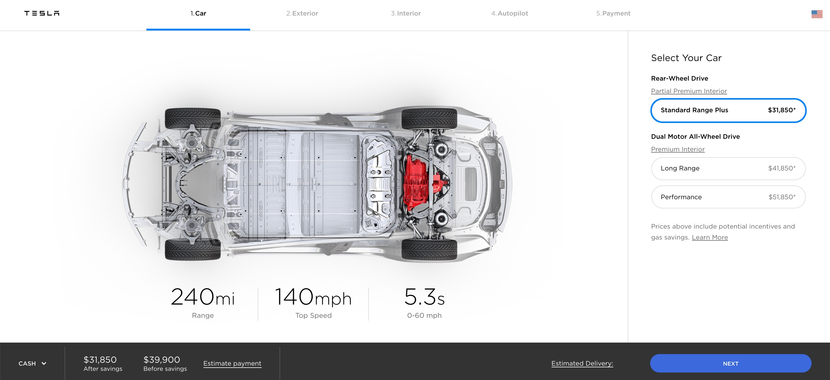 Tesla model deals 3 price 2019