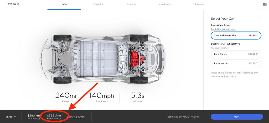 Tesla model 3 leasing - PCA Services