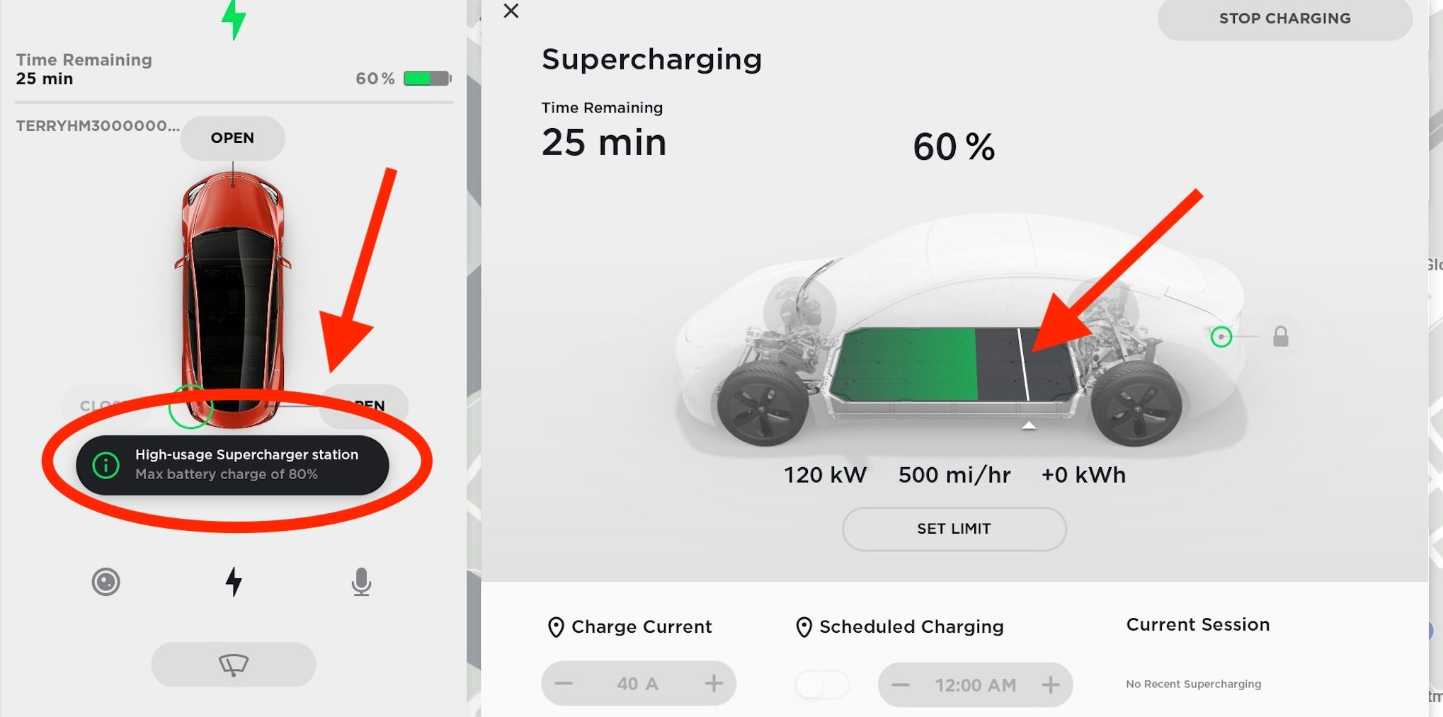 tesla model 3 charge time supercharger