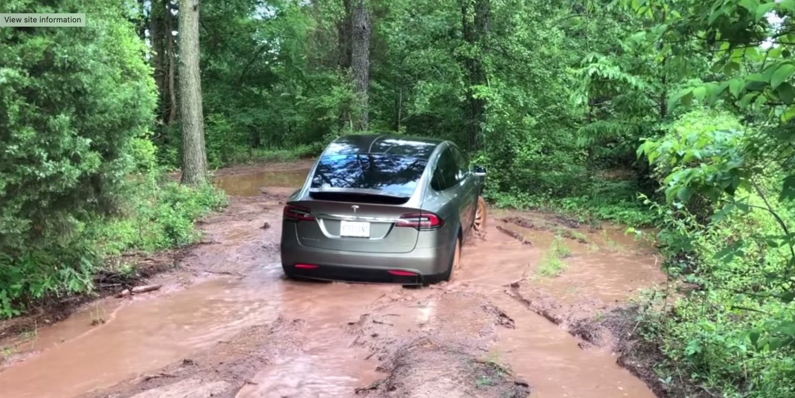 Watch Tesla Model X Go Off Roading In Deep Mud Electrek