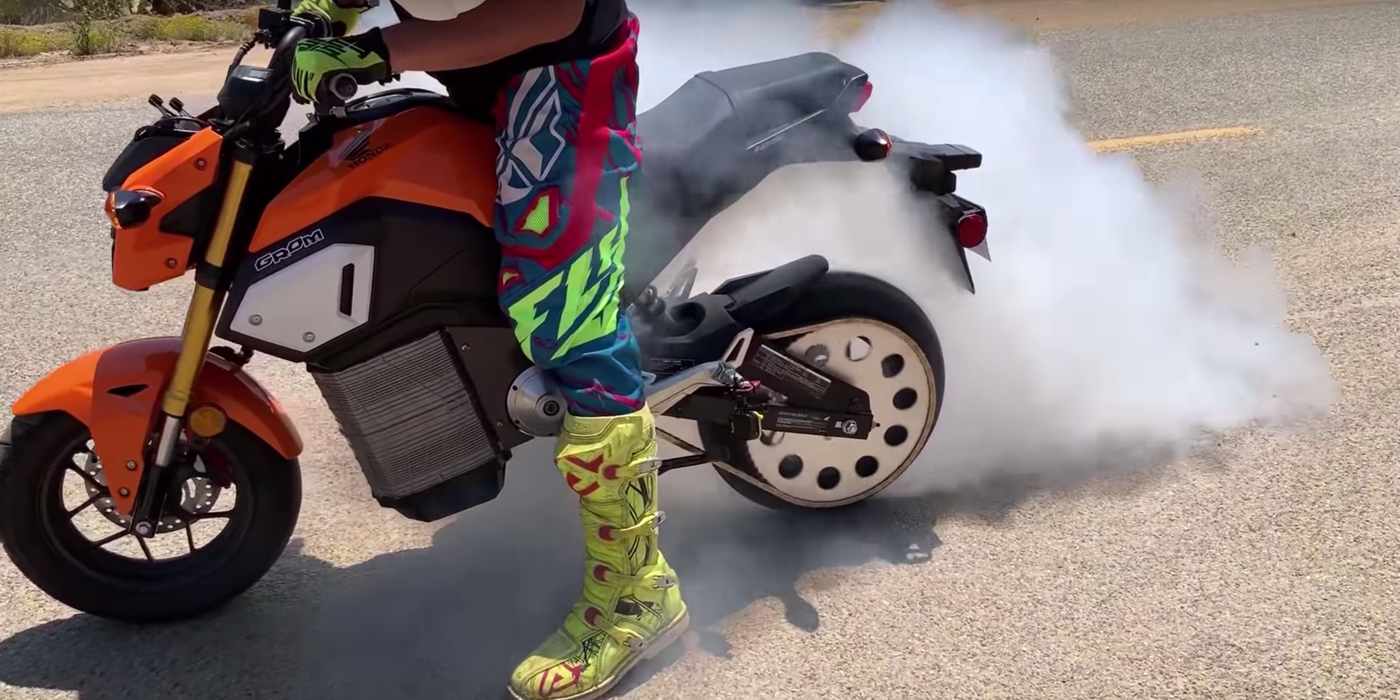 Watch This 53 Hp Electric Honda Grom Motorcycle With An Alta Powertrain Electrek
